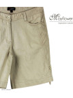 MAYFLOWER MINDY1 : Short en Lin Beige à Longueur Réglable