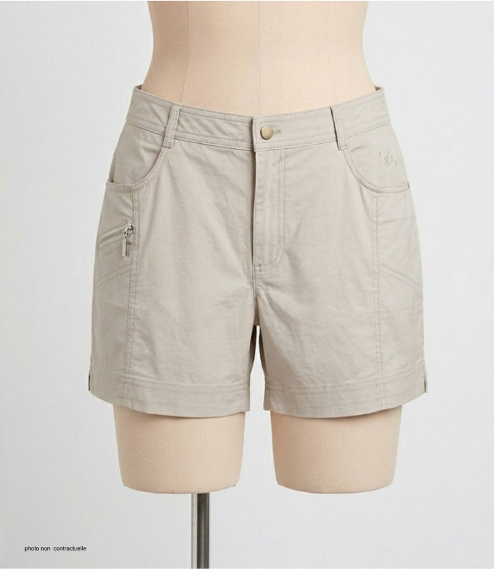 MAYFLOWER MIRZA1 : Short en Tissu Extensible et Stretch Confort
