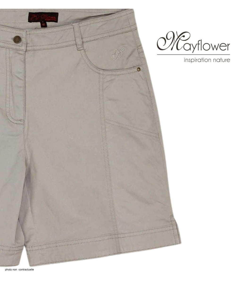 MAYFLOWER MIRZA1 : Short en Tissu Extensible et Stretch Confort
