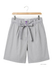 MAYFLOWER SE1105M : Short Mi-Long Mauve avec Ceinture Elégante