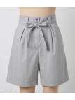 MAYFLOWER SE1105M : Short Mi-Long Mauve avec Ceinture Elégante