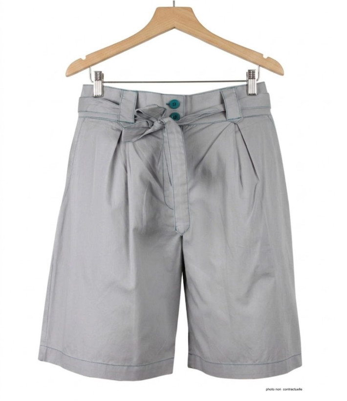 MAYFLOWER SE1105T : Short Mi-Long Turquoise avec Ceinture Elégante