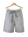 MAYFLOWER SE1105T : Short Mi-Long Turquoise avec Ceinture Elégante