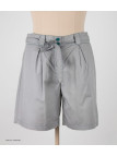 MAYFLOWER SE1105T : Short Mi-Long Turquoise avec Ceinture Elégante