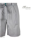 MAYFLOWER SE1105T : Short Mi-Long Turquoise avec Ceinture Elégante