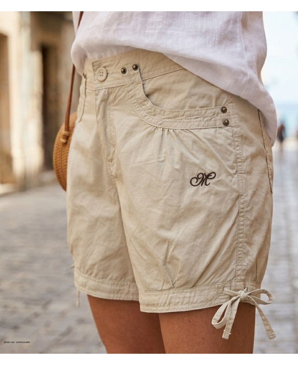 Short en coton sable pour un confort estival absolu