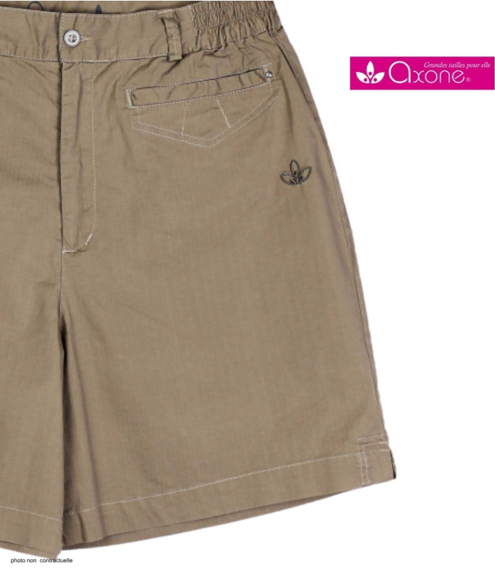 Short AXONE SE1173C camel stretch : confort et style d'été