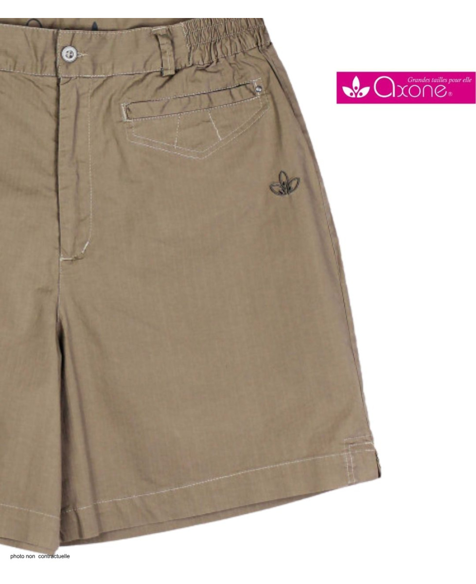 Short AXONE SE1173C camel stretch : confort et style d'été