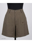 Short MAYFLOWER SE1176A en lin avocat : fraîcheur et coupe ajustée