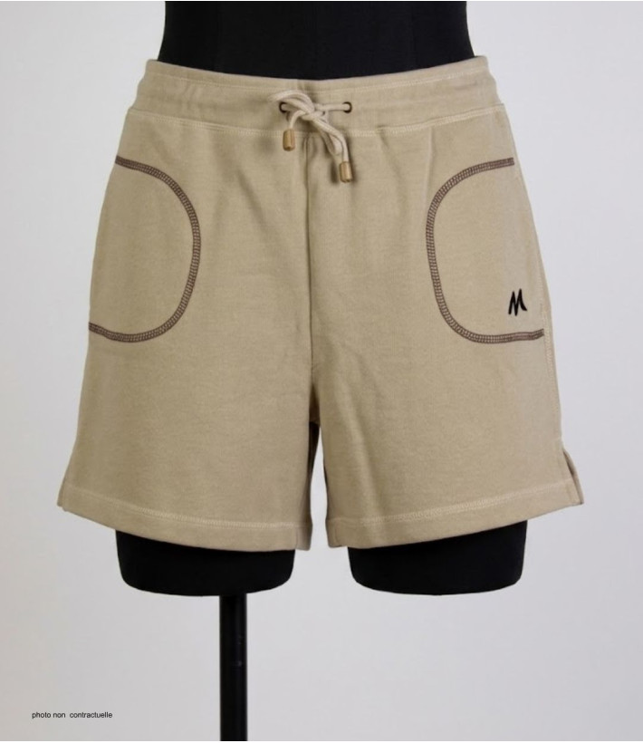 Short molleton femme MAYFLOWER SE9039S couleur sable léger