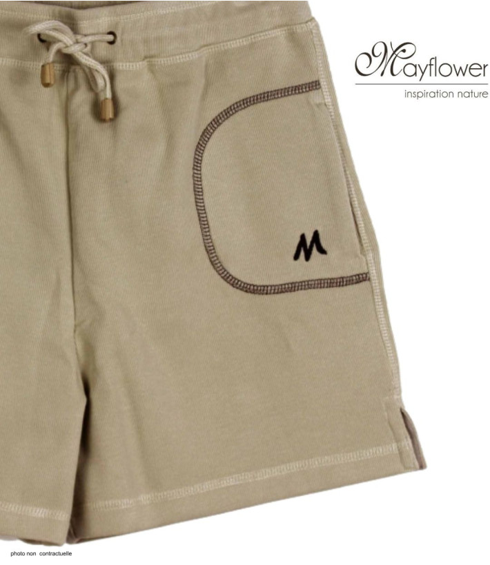 Short molleton femme MAYFLOWER SE9039S couleur sable léger