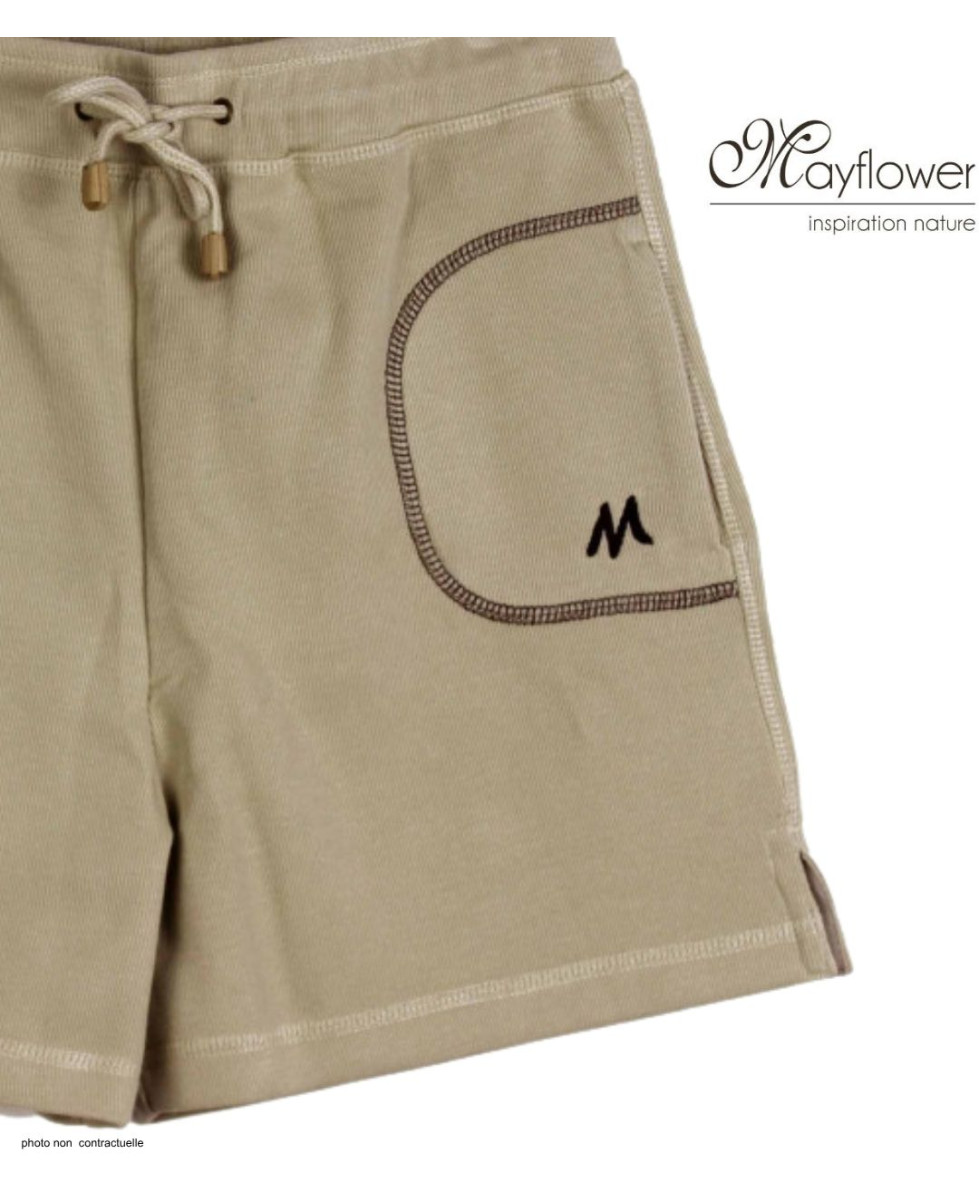 Short molleton femme MAYFLOWER SE9039S couleur sable léger