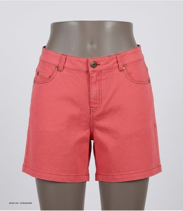Short tissu extensible femme MAYFLOWER SHORTF301A confort