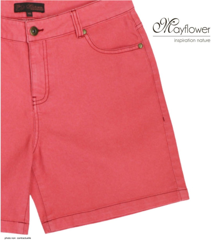 Short tissu extensible femme MAYFLOWER SHORTF301A confort
