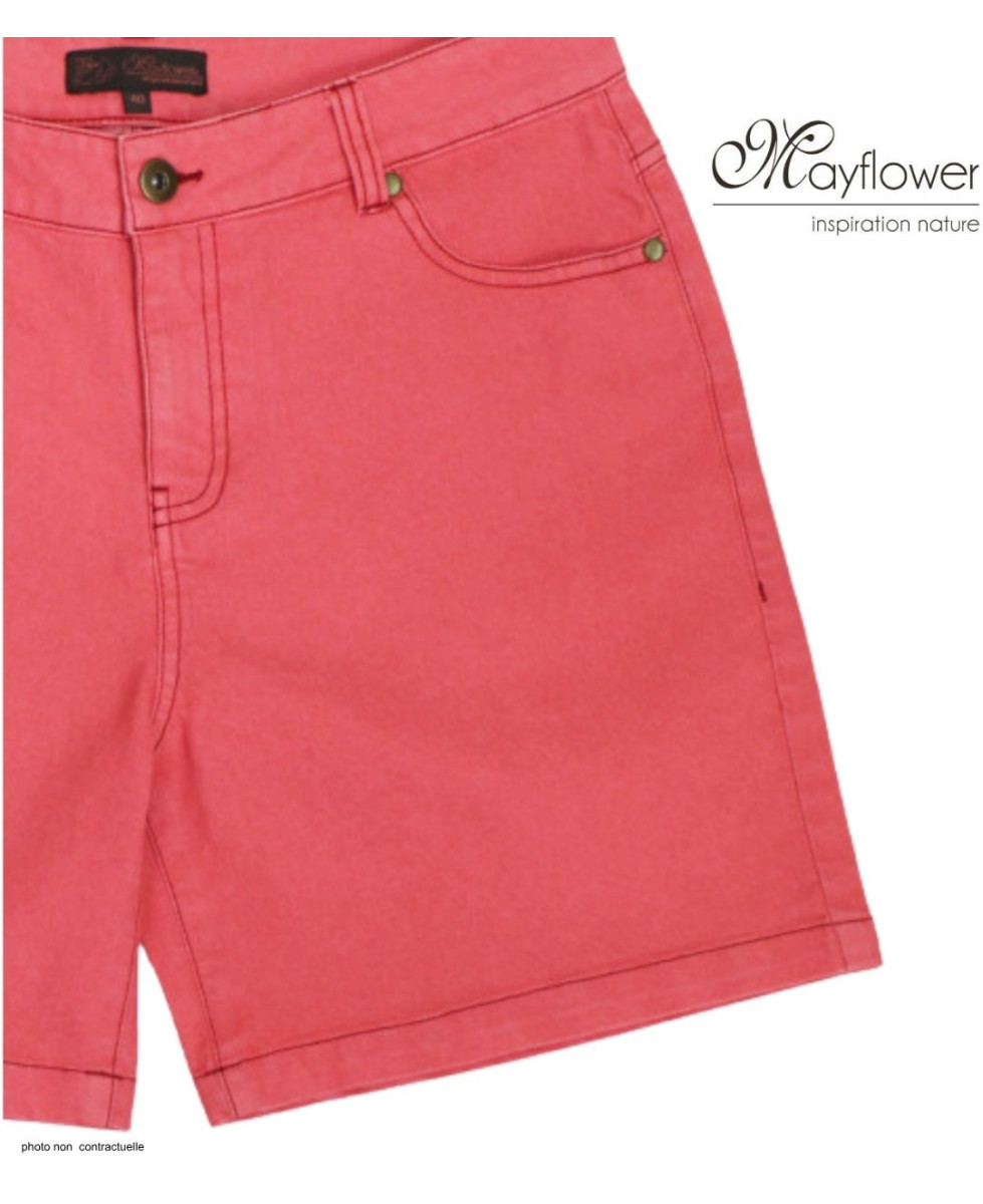 Short tissu extensible femme MAYFLOWER SHORTF301A confort