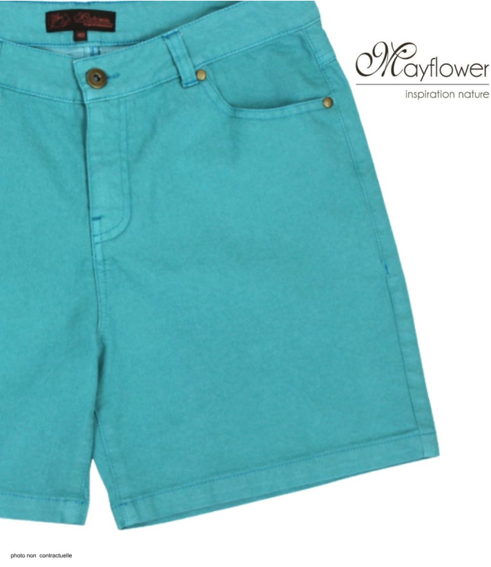 Short tissu extensible femme MAYFLOWER SHORTF301B stretch