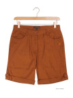 Short lin et coton femme MAYFLOWER T1102A orange été