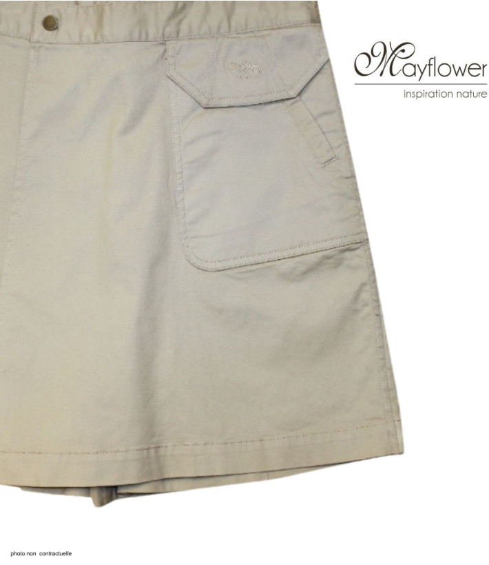 MAYFLOWER MARILOU1 Jupe-short stretch beige - Style & Confort
