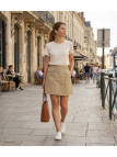 MAYFLOWER MARILOU1 Jupe-short stretch beige - Style & Confort