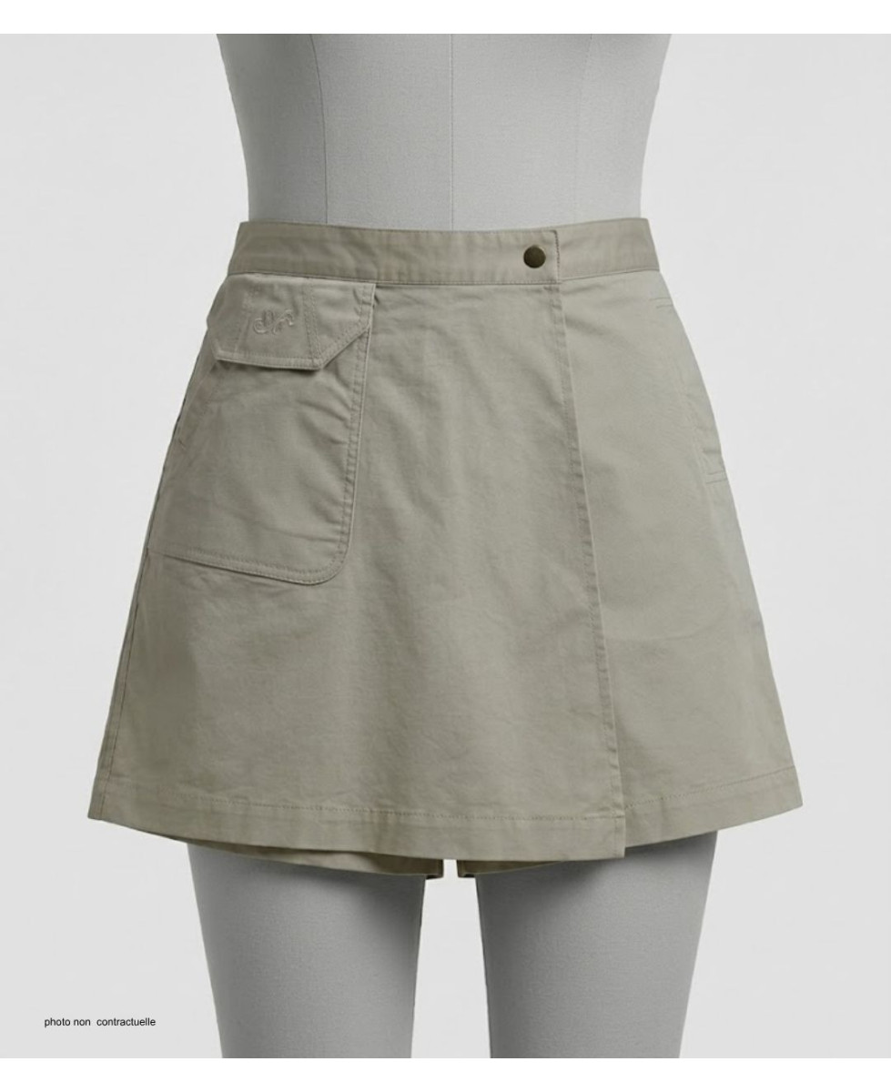 MAYFLOWER MARILOU2 Jupe-short stretch kaki - Liberté & Style