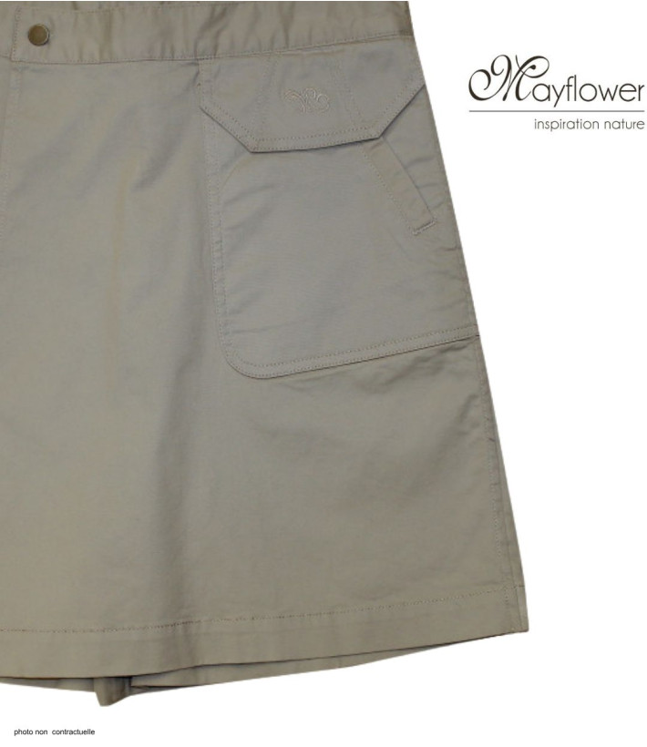 MAYFLOWER MARILOU2 Jupe-short stretch kaki - Liberté & Style