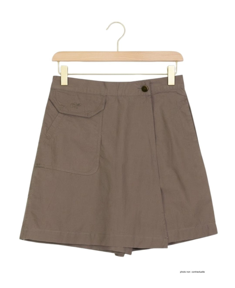 MAYFLOWER MARION2 Jupe-short pur coton noisette - Liberté & Style