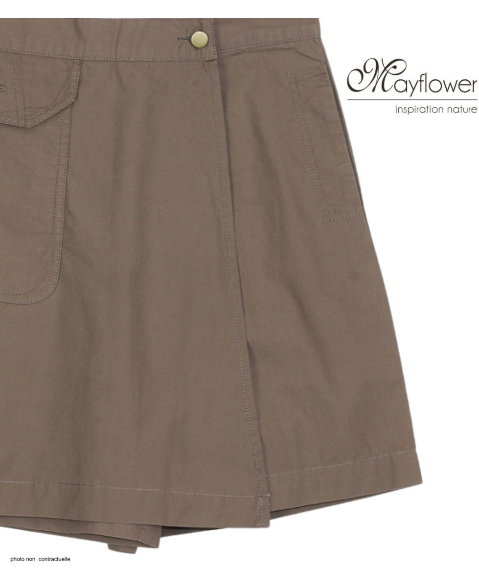 MAYFLOWER MARION2 Jupe-short pur coton noisette - Liberté & Style