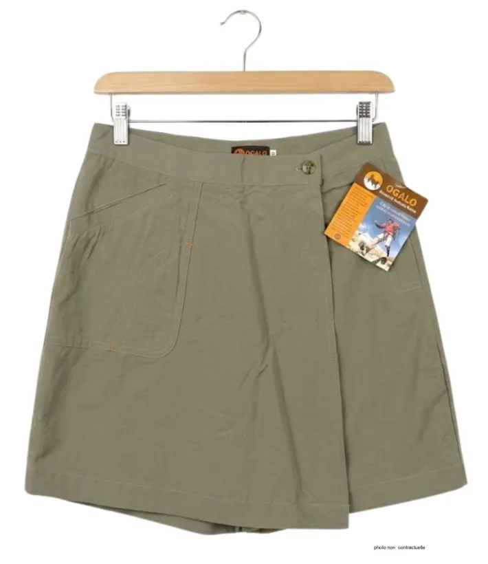 OGALO SE9047 - Jupe-short rando femme verte confort & style