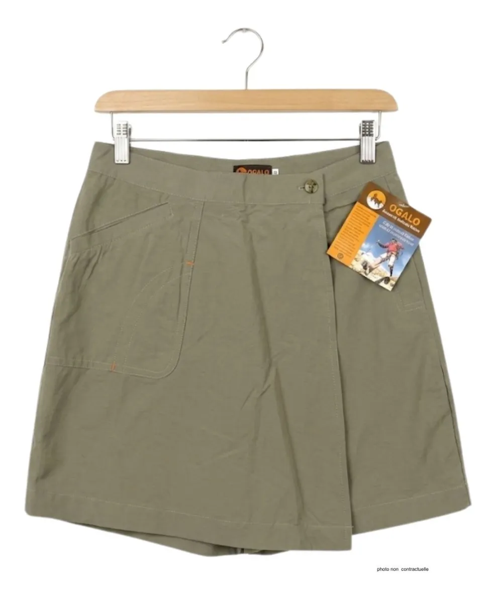 OGALO SE9047 - Jupe-short rando femme verte confort & style