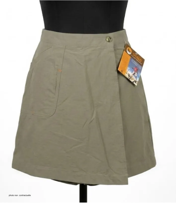 OGALO SE9047 - Jupe-short rando femme verte confort & style