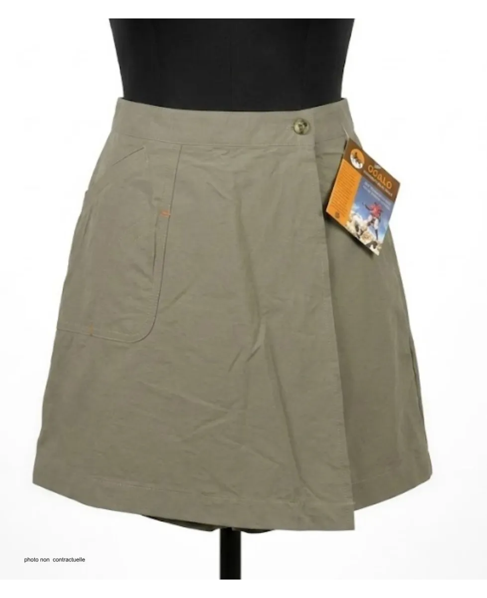 OGALO SE9047 - Jupe-short rando femme verte confort & style