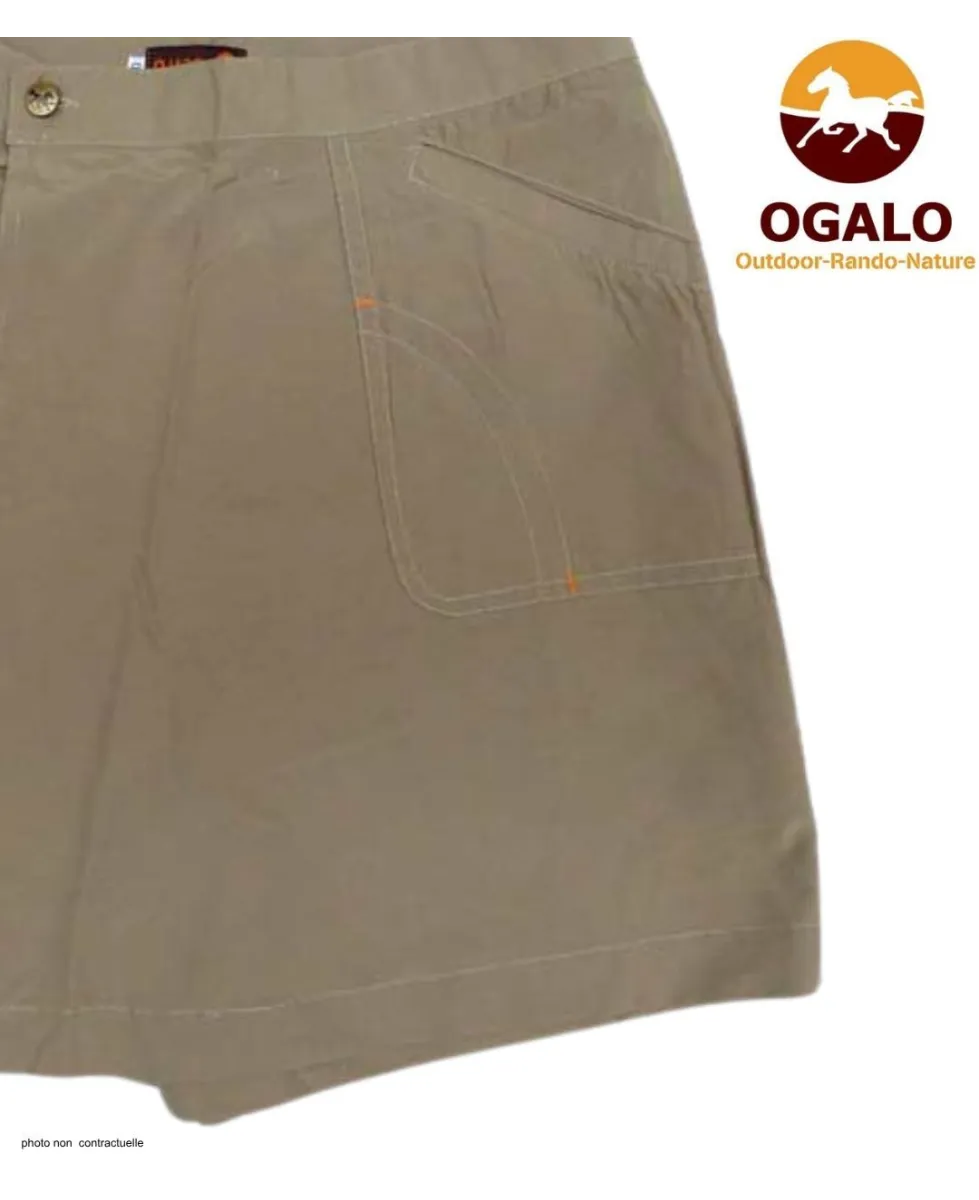 OGALO SE9047 - Jupe-short rando femme verte confort & style