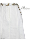 MAYFLOWER PF334 - Jupe longue ample fleurie blanc & kaki