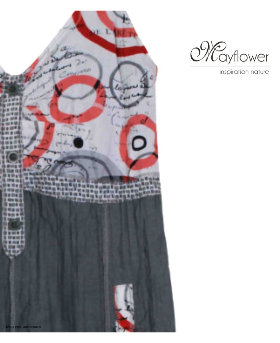 MAYFLOWER ALIAN - Robe dentelle grise fines bretelles chic