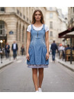 MAYFLOWER VF048S - Robe en jean femme bleu stone légère