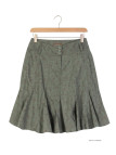 MAYFLOWER 011091U001 - Jupe plissée fleurie kaki en coton