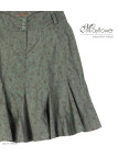 MAYFLOWER 011091U001 - Jupe plissée fleurie kaki en coton