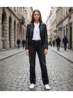 MAYFLOWER OUDA - Jean en tissu extensible femme stretch noir