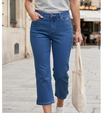 Pantacourt Jeans Femme Safran2 Stone - Denim Ultra Stretch