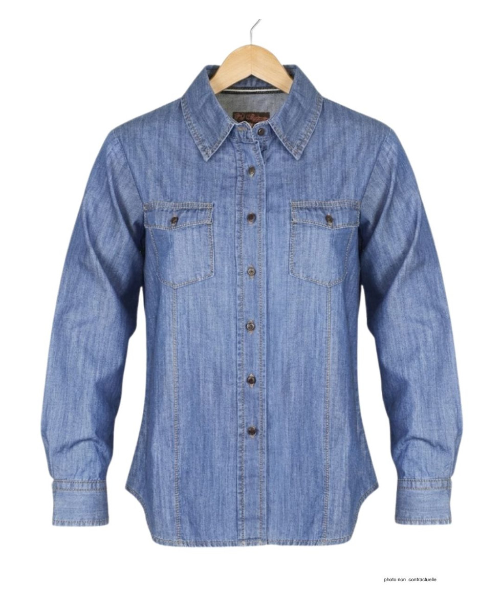 MAYFLOWER LERIDA1 - Chemisier en jean femme coton bleu denim