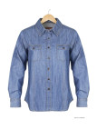 MAYFLOWER LERIDA1 - Chemisier en jean femme coton bleu denim