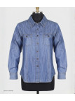 MAYFLOWER LERIDA1 - Chemisier en jean femme coton bleu denim