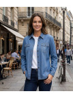 MAYFLOWER LERIDA1 - Chemisier en jean femme coton bleu denim