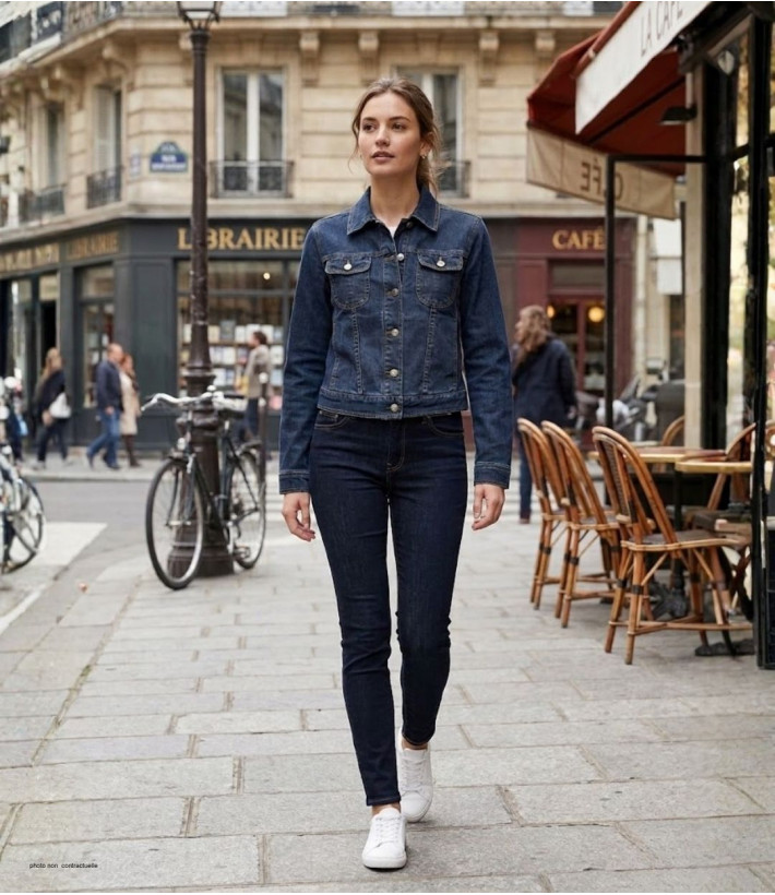 MAYFLOWER PF360 - Blouson en jean stretch léger femme