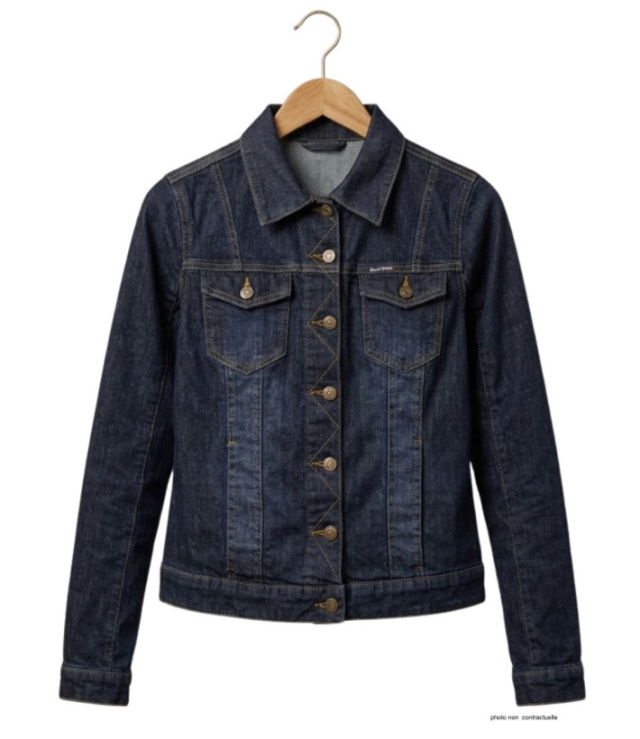 MAYFLOWER DALILA1B - Blouson en jean stretch ajusté femme