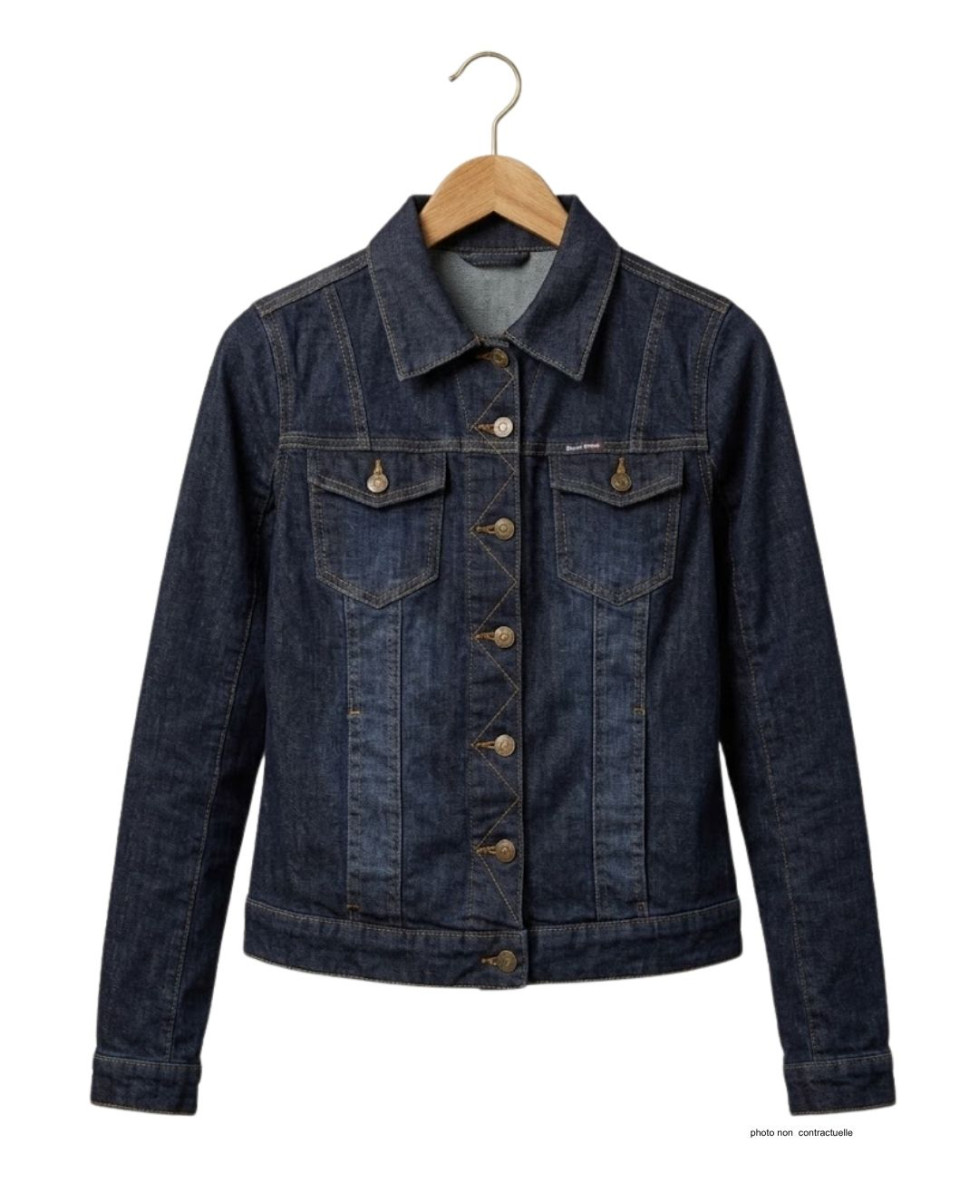 MAYFLOWER DALILA1B - Blouson en jean stretch ajusté femme