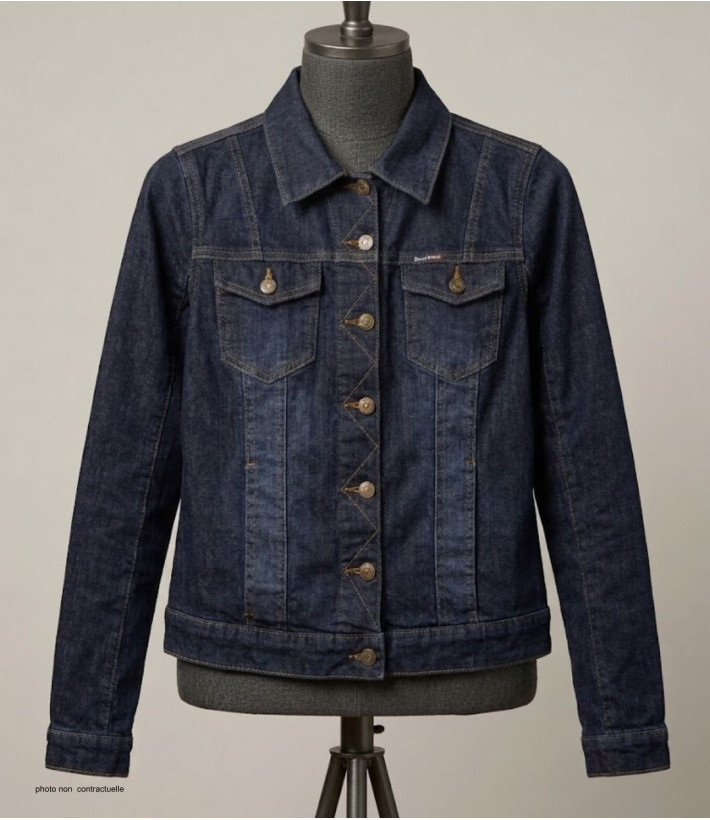 MAYFLOWER DALILA1B - Blouson en jean stretch ajusté femme