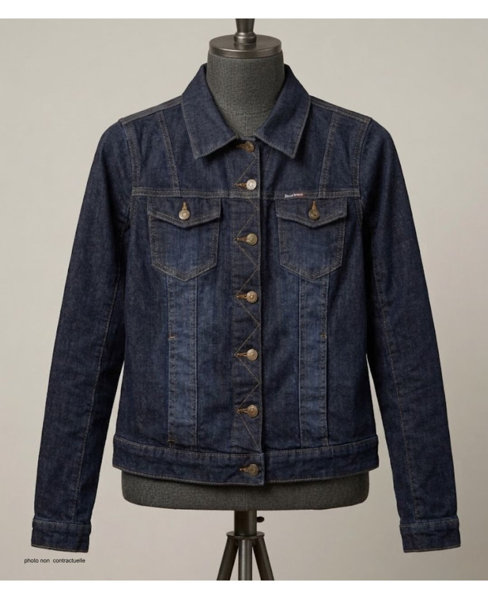 MAYFLOWER DALILA1B - Blouson en jean stretch ajusté femme