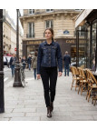 MAYFLOWER DALILA1B - Blouson en jean stretch ajusté femme