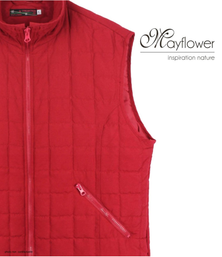 Gilet sans manches matelassé MAYFLOWER 818052U003 : rouge griotte